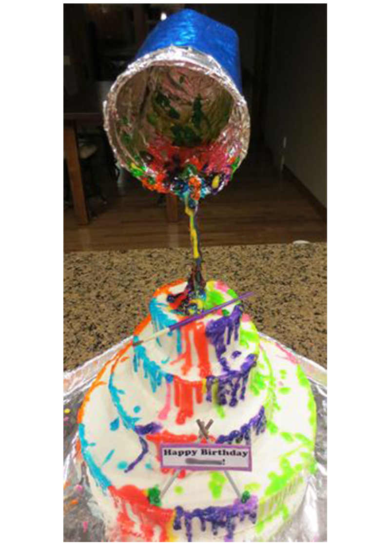 Paint Bucket Birthday Cake